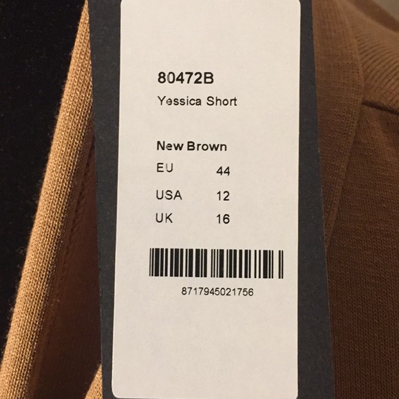 Basic By Yest Yessica Short Cardigan Sweater New Brown 80472B Size 12 - Picture 3 of 14